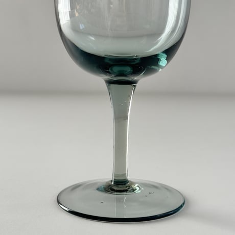 smokey blue small glass 70s