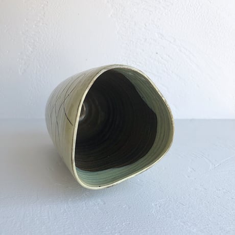vase triangle ceramic 60s