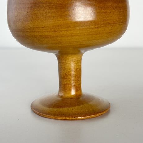 ceramic wine goblet 70s France