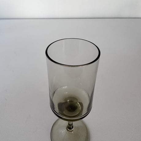 smoke liqueur glass green-grey straight 70s