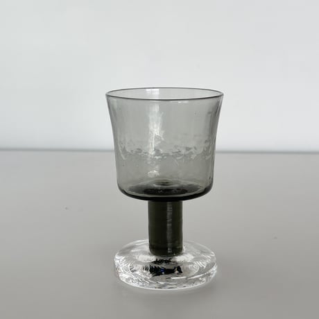 small wine glass with clear plate 60-70s Sweden
