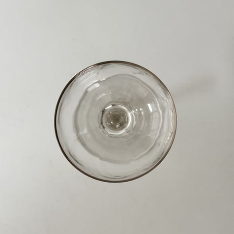 hand blown wine glass 50s France