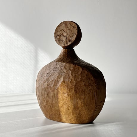 wood carved bottle 50s W.Germany