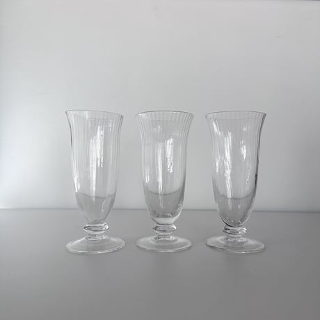 French antique flute glass 19cent.