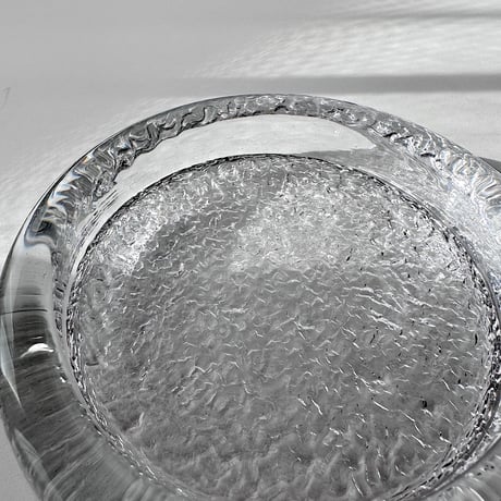 circle glass tray Finland 60-70s