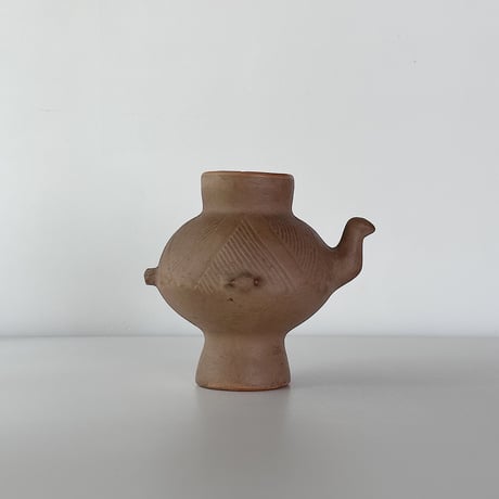 studio pottery ostrich clay vase