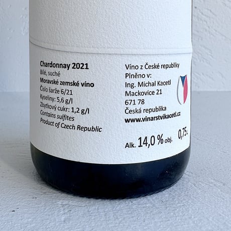 <WHITE> Chardonnay 2021 / Vinarstvl Kacetl