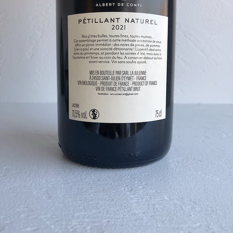 <WHITE,SPARKLING> Petillant Naturel 2021 / Domaine Albert de Conti