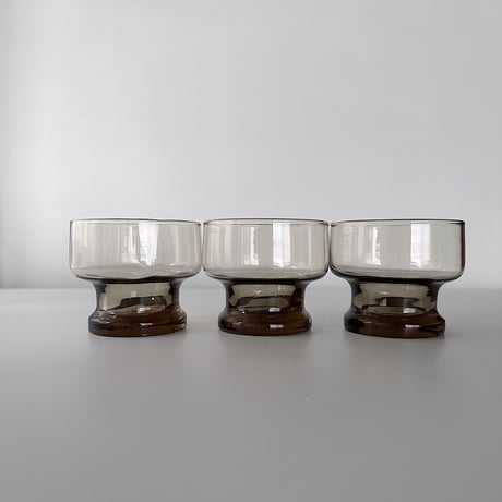 Luminarc 70s smoke glassware flattened
