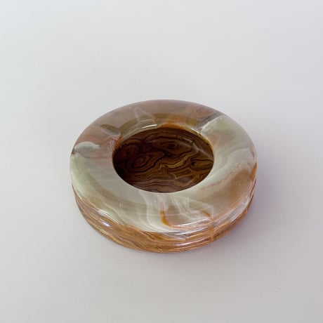 Olive-brown marble tray 70s <B>