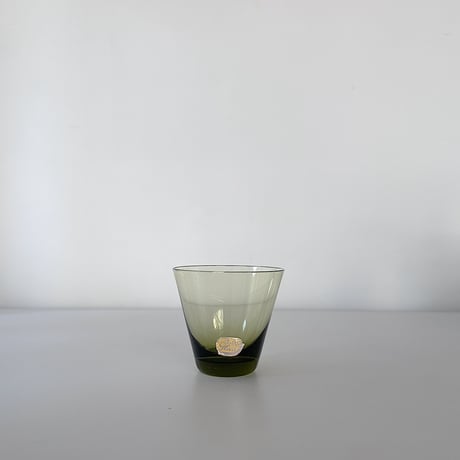 smokey green sake cup Bohemian 80s