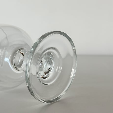 glass with bulbous bowl 80s FRANCE