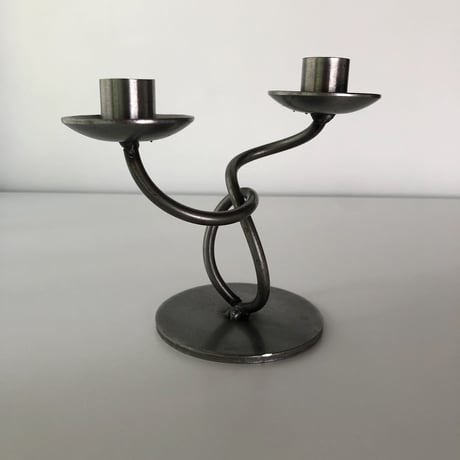 candle holder 2arms Denmark 70s