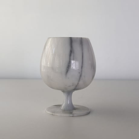 vintage onyx goblet with stem 80s