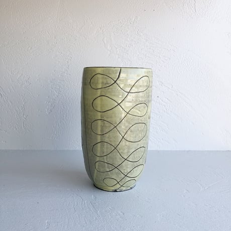 vase triangle ceramic 60s