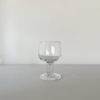 glass with bulbous bowl 80s FRANCE