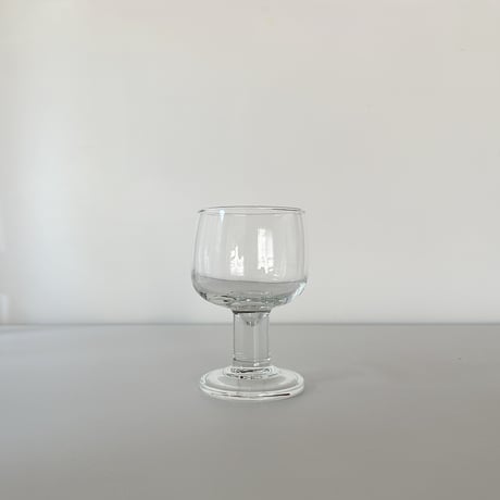 glass with bulbous bowl 80s FRANCE