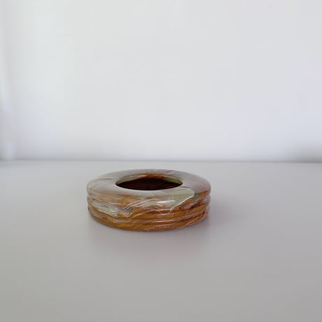 Olive-brown marble tray 70s <B>