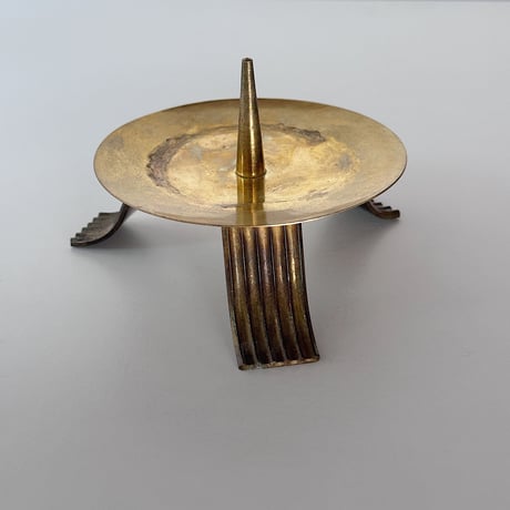 vintage brass candle holder Scandinavian 50s