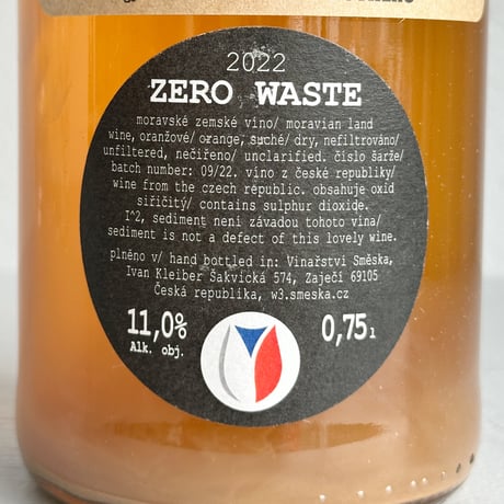 <ORANGE> Zero Waste 2022 / Vinarstvi Smeska