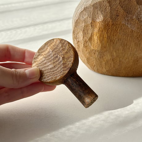 wood carved bottle 50s W.Germany