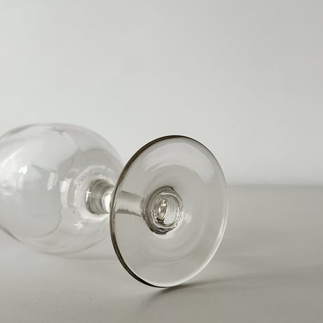 hand blown wine glass 50s France