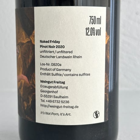 <RED> Naked Friday Pinot Noir 2020 / Freitag