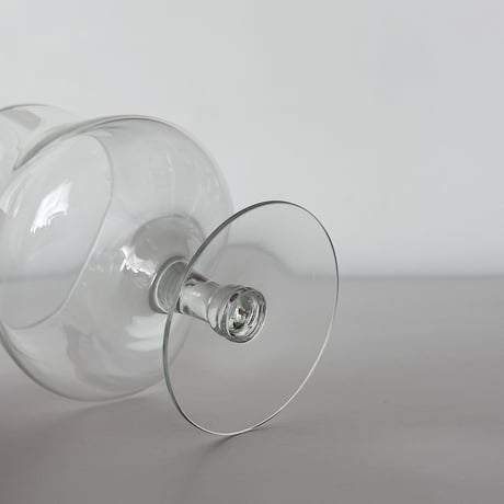 vintage clear-wide wine glass 90s