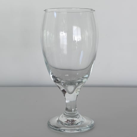 vintage heavy clear beer glass 80s