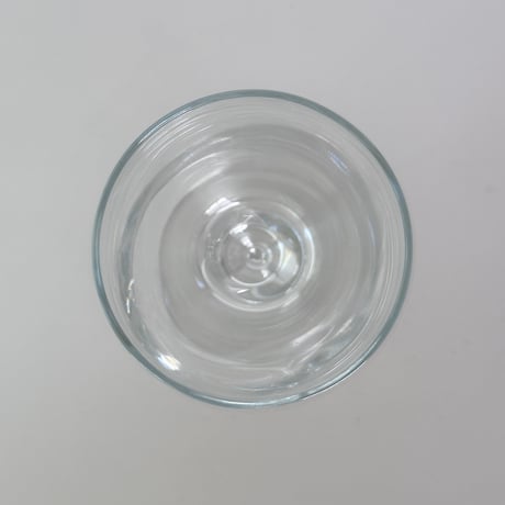 vintage heavy clear beer glass 80s