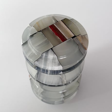 vintage mosaic onyx box 80-90s <C>