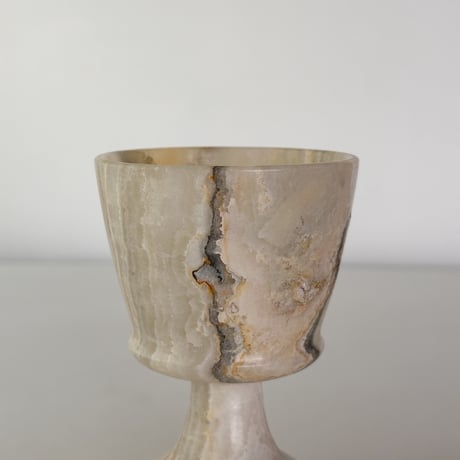 vintage onyx marble goblet <B>
