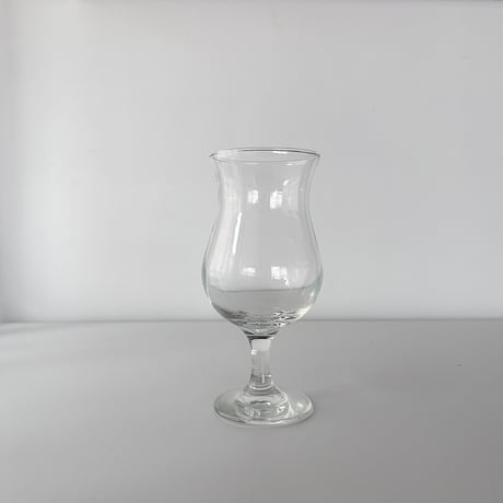 vintage big crystal glass curved USA