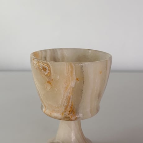 vintage onyx marble goblet <A>