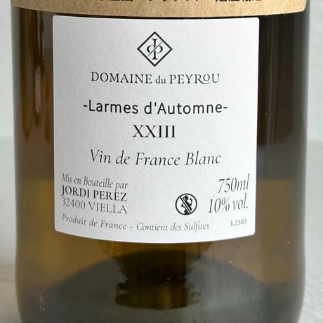 <WHITE> Larmes d’Automne 2023 / Domaine du Peyrou