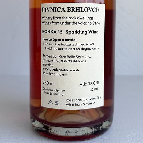 <SPARKLING,ROSE> Bonka #5 / Pivnica Brhlovce