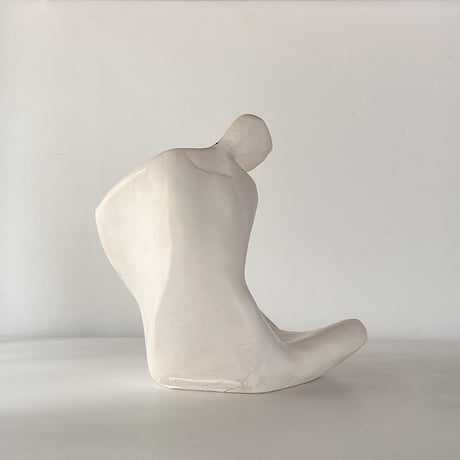 vintage object woman sitting kneel up 80s USA