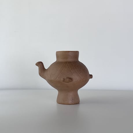 studio pottery ostrich clay vase