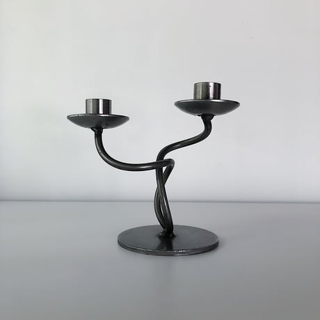 candle holder 2arms Denmark 70s