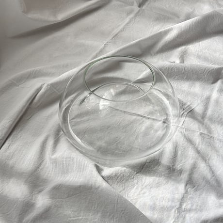 glass round bowl 60s Poland