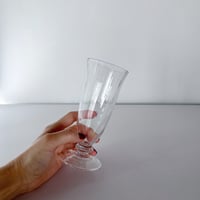 French antique flute glass 19cent.