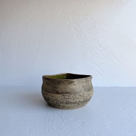 Studio pottery bowl with square rim