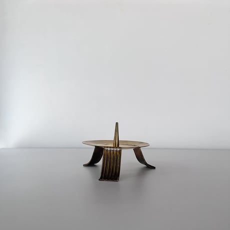 vintage brass candle holder Scandinavian 50s