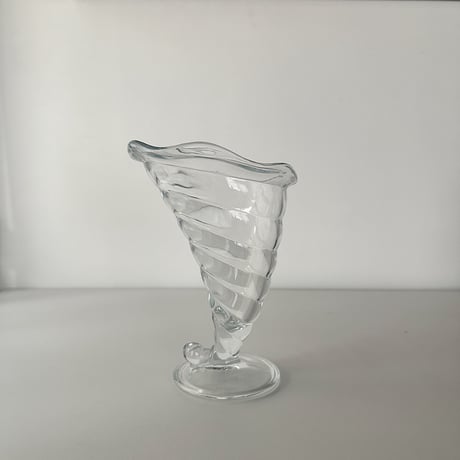 cone glass vase Italy 80-90s