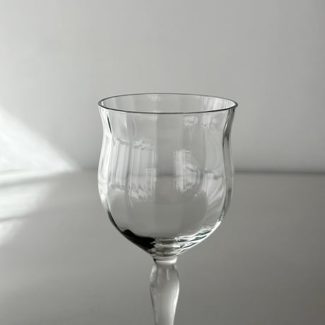 crystal tulip glass small unknown