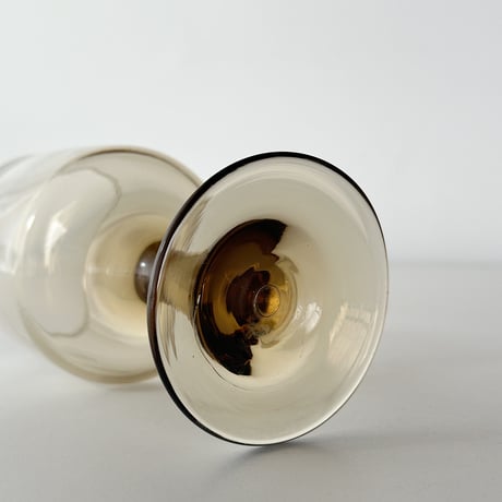 smokey-brown square wine glass 80s USA
