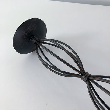 candle holder black metal wire buble