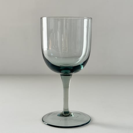 smokey blue small glass 70s