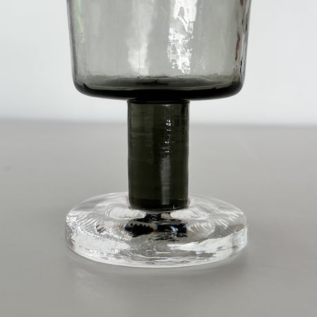 small wine glass with clear plate 60-70s Sweden