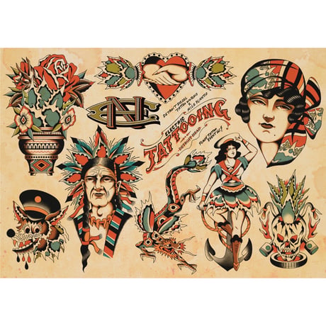 DETROIT HEAD TATTOO FLASH 2025